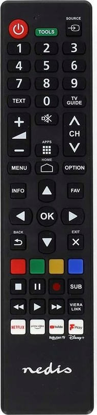 Telekomandë Nedis për TV Panasonic Sharp, butona Netflix Amazon Prime YouTube, e zezë