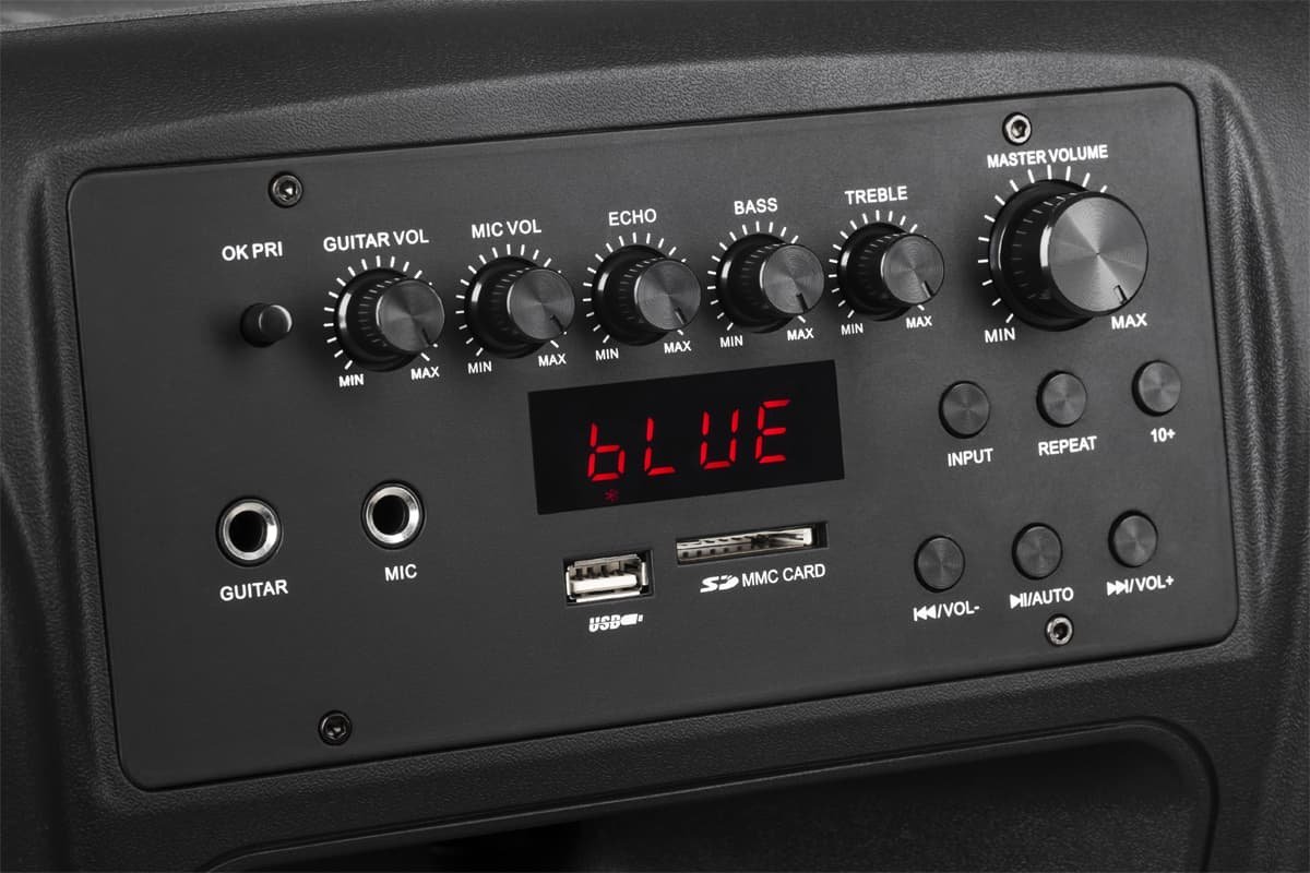 Kutubafon Azusa Active Column Speaker, 12", 40W, me 2 mikrofona pa tel