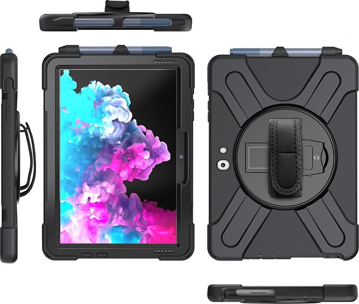 Mbulesë tablet eStuff për Microsoft Surface Go Go 2 Go 3, 10.5", e zezë