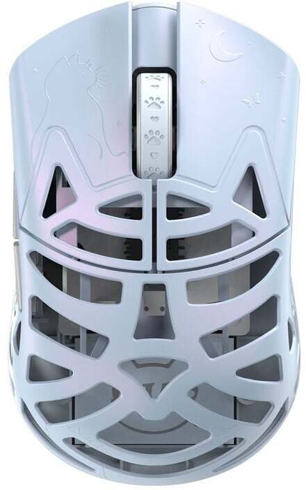 Maus gaming WLMouse Beast Miao, wireless, 31g, blu e çelët