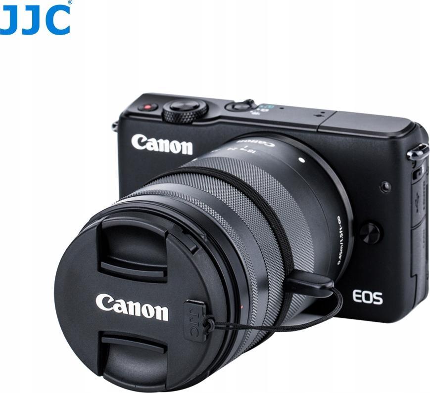 Kordele kapaku objektivi JJC L S2, për Canon Nikon Sony, elastike, e zezë