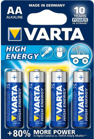 Bateri Varta High Energy AA / R6, 4 copa