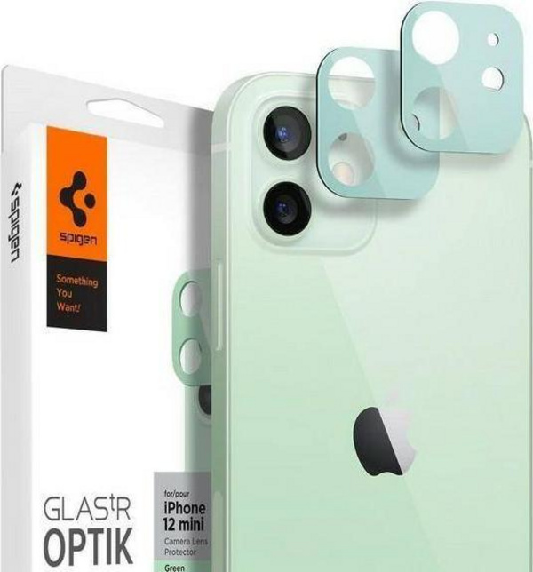 Mbrojtës kamere Spigen për iPhone 12, i gjelbër