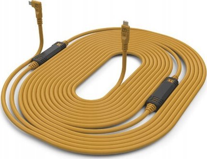 Kabllo TetherTools Tether Pro, USB-C në USB-C, 9.4m, kënd i djathtë, portokalli