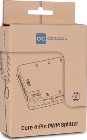 Воден блок Alphacool 25667, компактен, за ладење со вода, црн