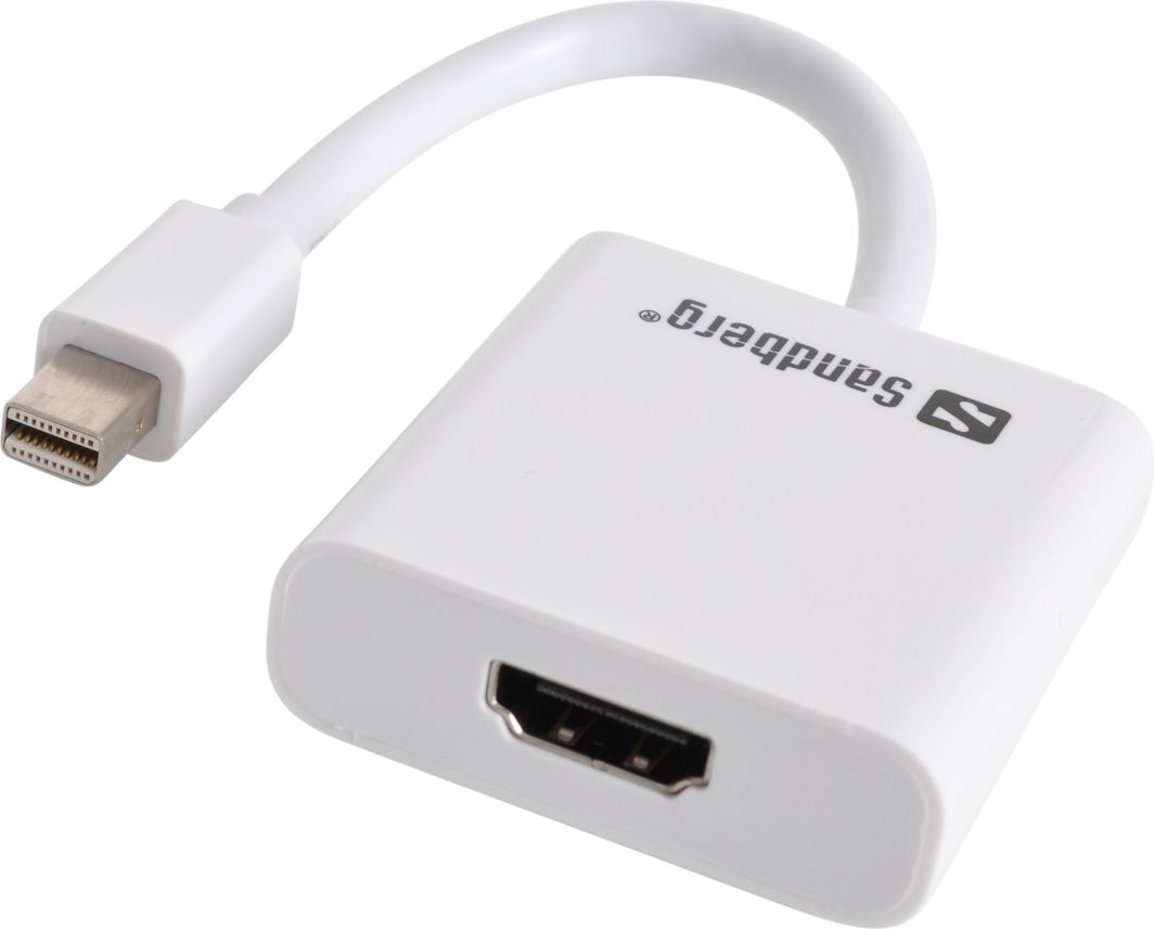 Konvertues Sandberg, Thunderbolt/ Mini DisplayPort në HDMI, i bardhë