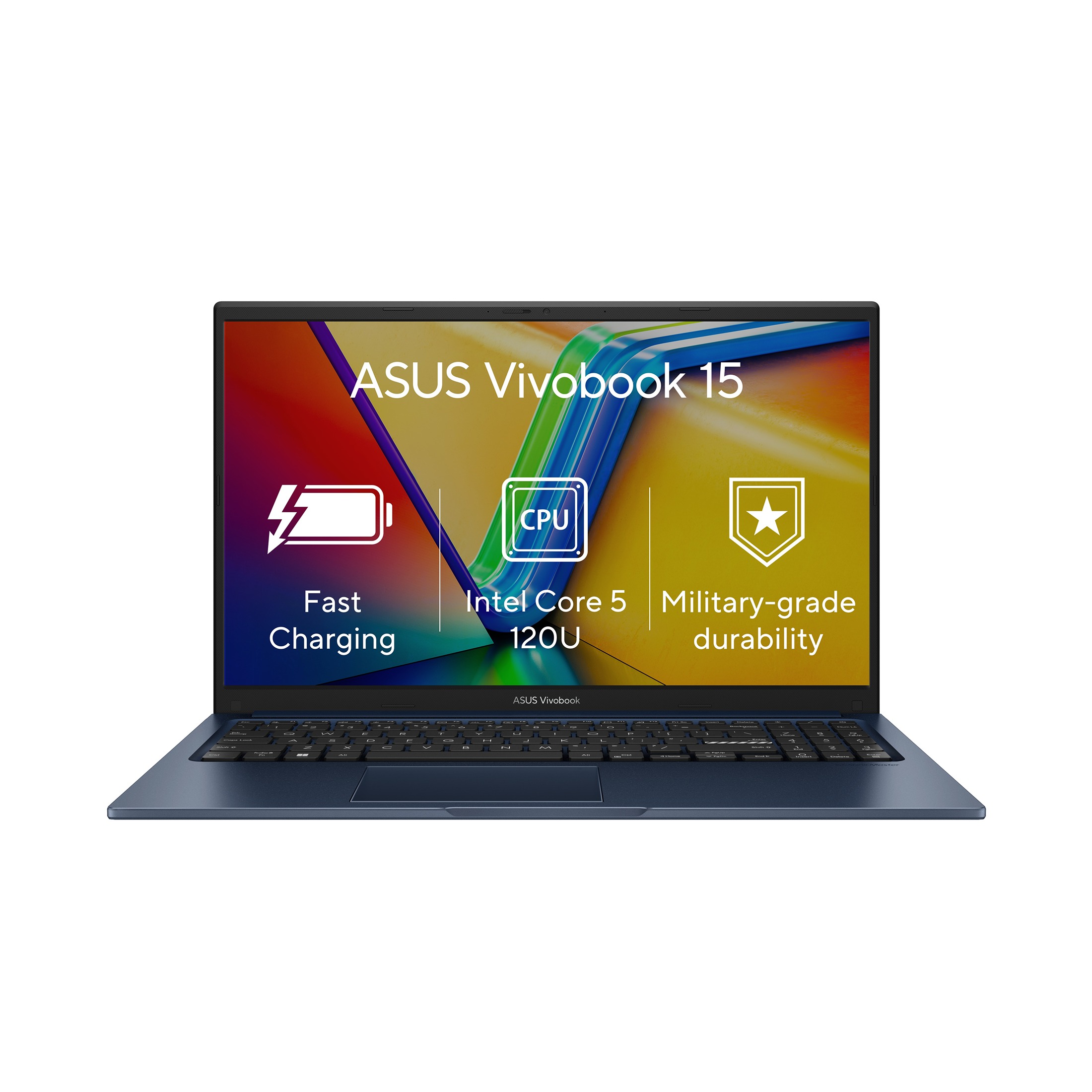 Лаптоп ASUS Vivobook 15, 15.6\", FHD, Intel Core i5-120U, 16GB RAM, 512GB SSD, темно сина