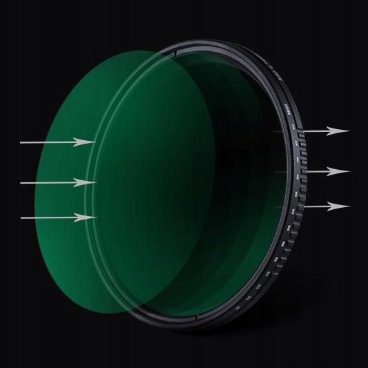 Filter ND K&amp;F Concept Fader, 49mm, ND8 ND2000, gri i rregullueshëm