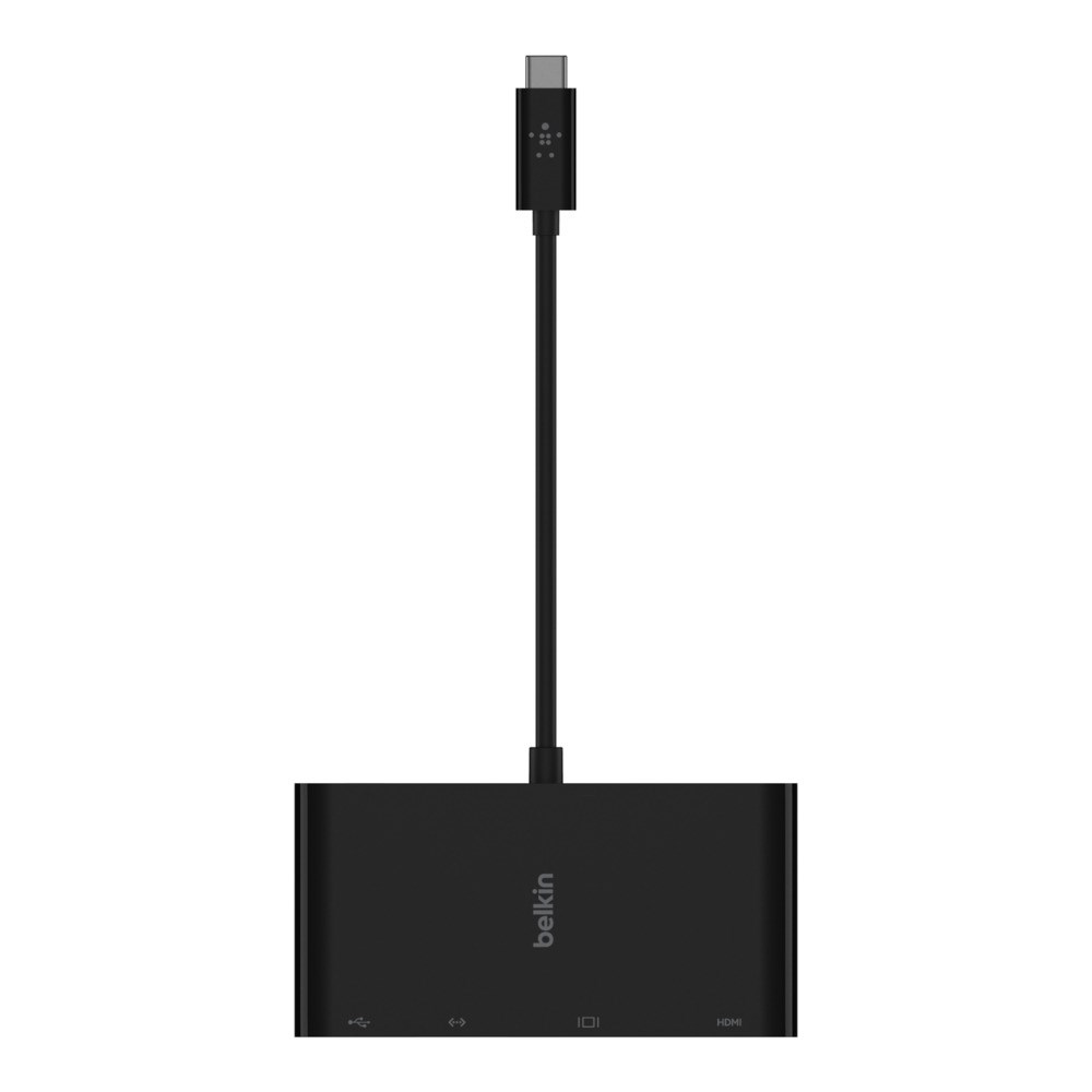 Përshtatës Multimedia USB-C Belkin, HDMI, VGA, USB 3.2, Gigabit Ethernet, i zi