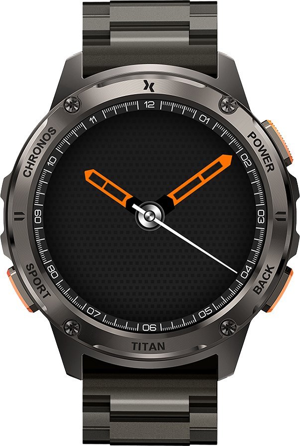 Паметен часовник Maxcom FW110 Titan Chronos, 1.43\" AMOLED, IP69K 5ATM, црн