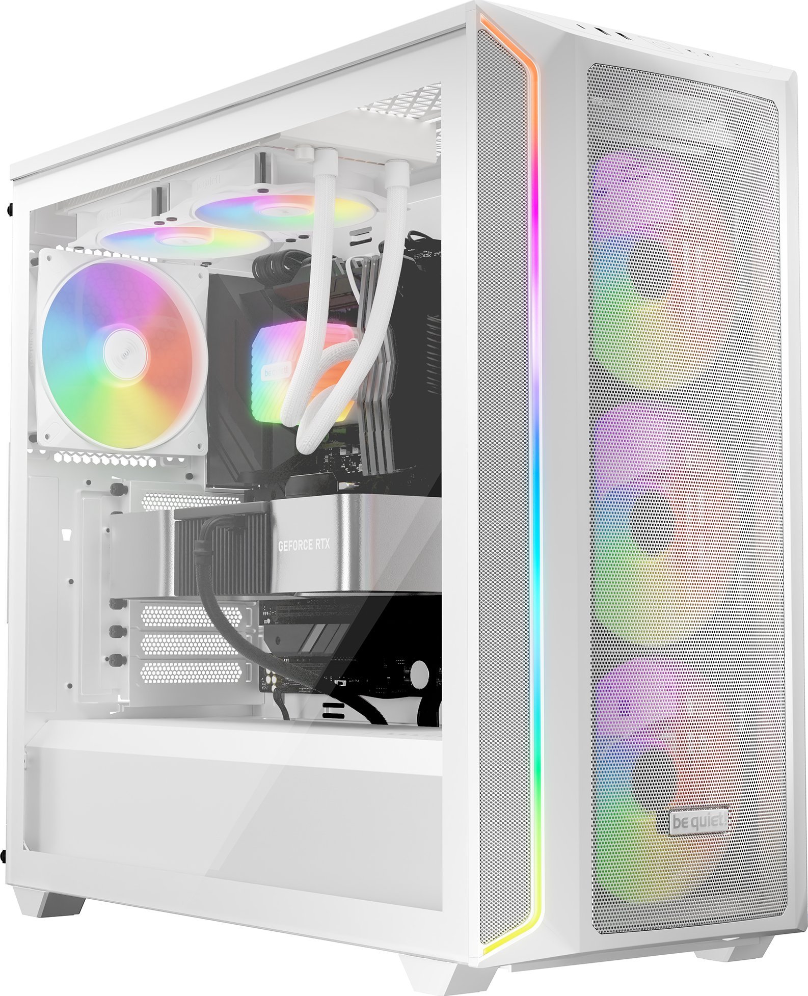 Ventilatorë kase Be Quiet Light Wings LX, 140mm PWM High Speed, set 3 copë, të bardhë