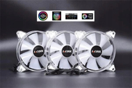 Set ventilatorësh PC 1stCool AURA EVO CRYSTAL ARGB, 3x 120mm, me ARGB Nano Controller, e bardhë