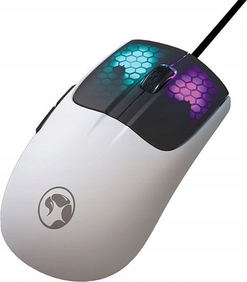 Mouse gaming Marvo M727, me kabllo USB, 12000 DPI, i bardhë