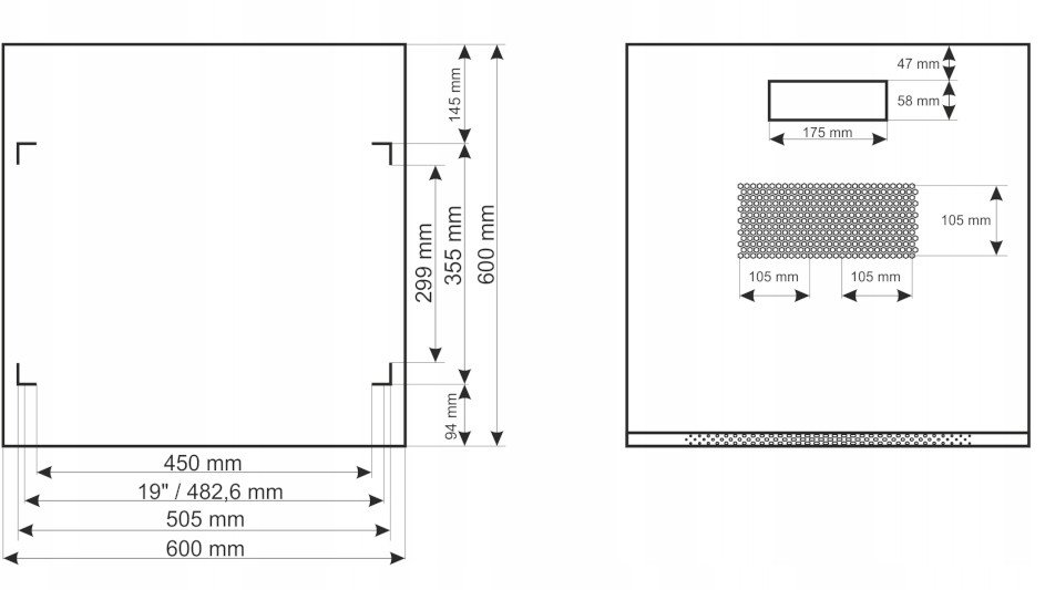 Kabinet rack muri Pulsar RWA1266-G, 12U, 600x450, gri