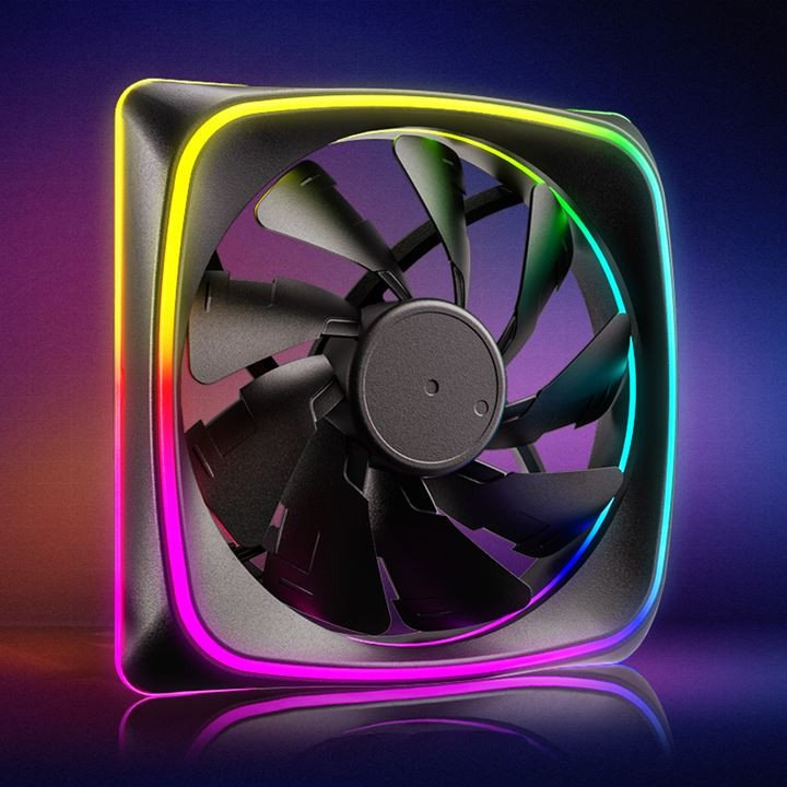 Вентилатор за куќиште Sharkoon Lights RGB PWM, 120mm, адресабилно RGB, црн
