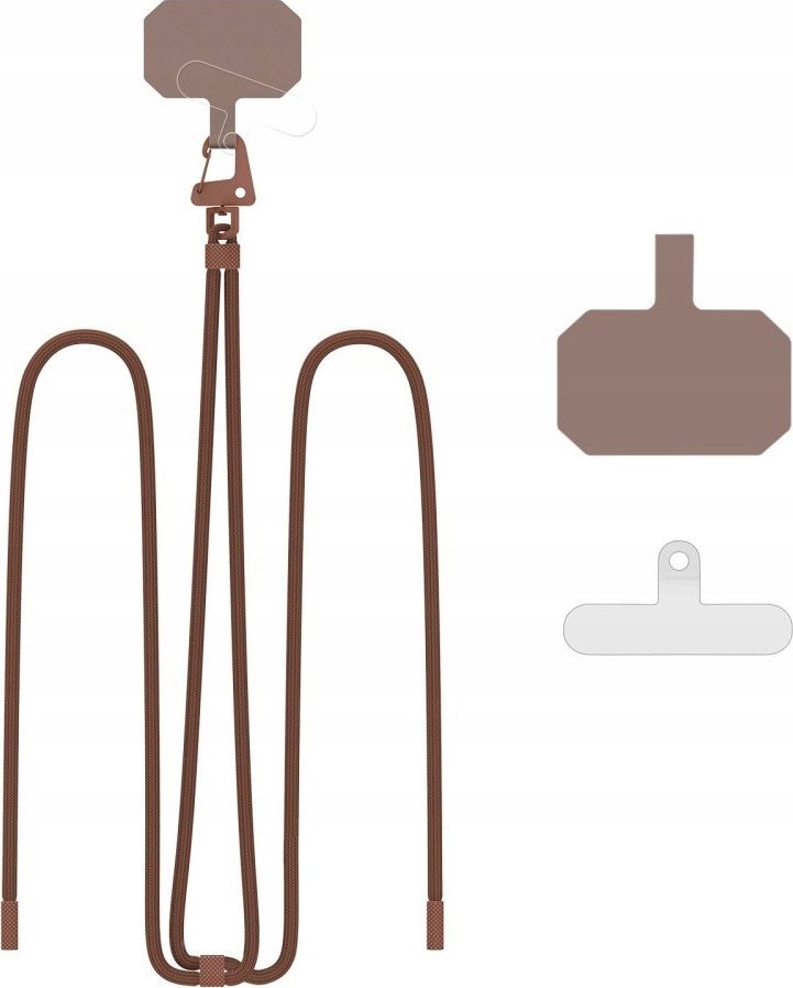 Rrip crossbody për telefon Tech-Protect C5S Rope, i rregullueshëm, kafe çokollatë