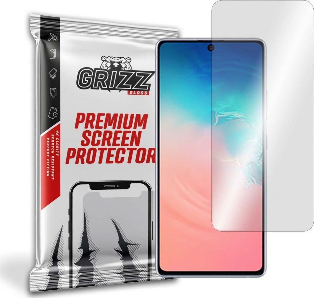 Xham mbrojtës GrizzGlass Hybrid Glass për Samsung Galaxy S10 Lite, hibrid, transparencë e lartë
