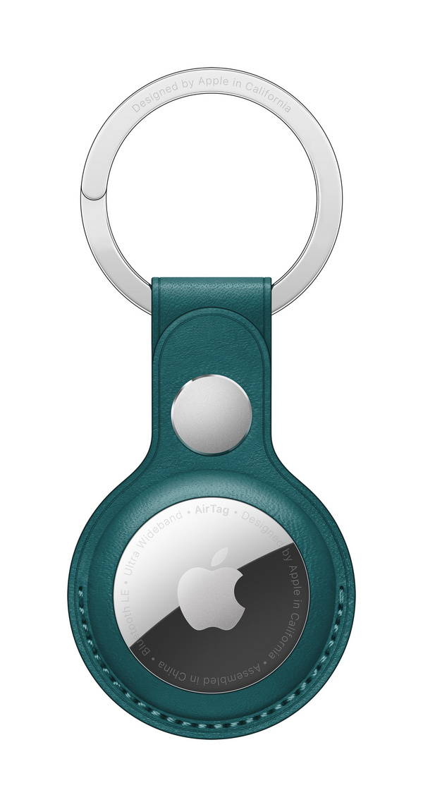 Apple AirTag Leather Key Ring, Forest Green (Seasonal Summer2021)