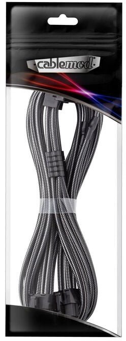 Kabllo lidhëse CableMod C-Series Pro, 16-pin në 2x 8-pin PCIe, 90°, carbon