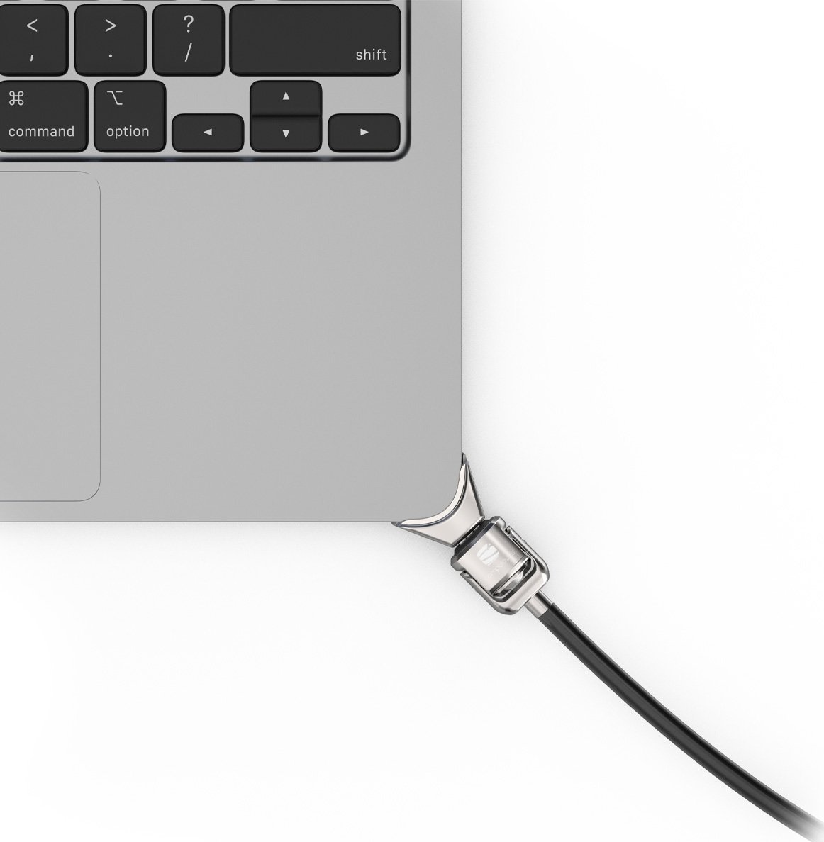 Adapter sigurie Compulocks Ledge për MacBook Air 15" M2 M3, me çelës, argjendtë