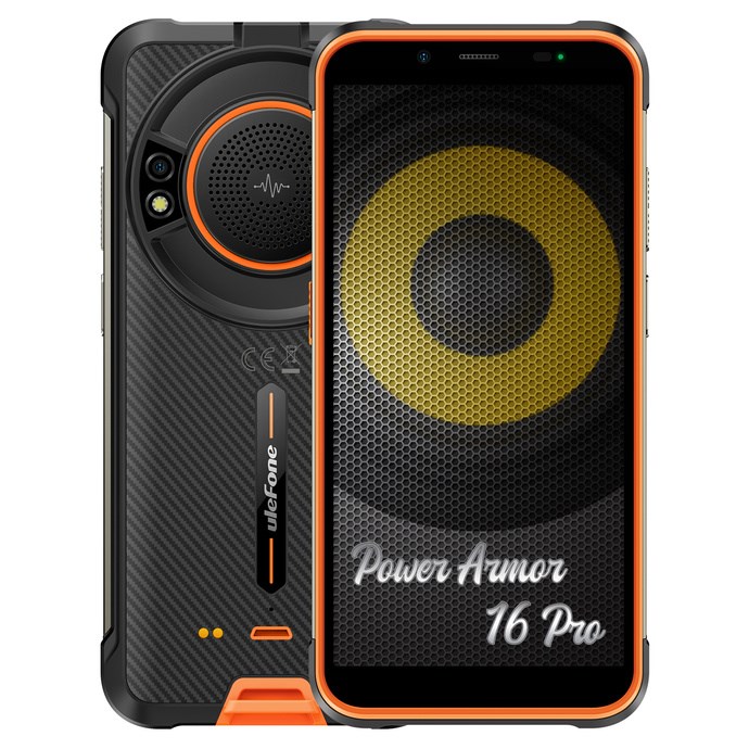 Celular Ulefone Power Armor 16 Pro, 5.93", 4GB/64GB, i zi/portokalli
