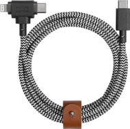 Kabllo karikues Native Union Belt Cable Duo, USB C në Lightning, 1.5m, Zebra