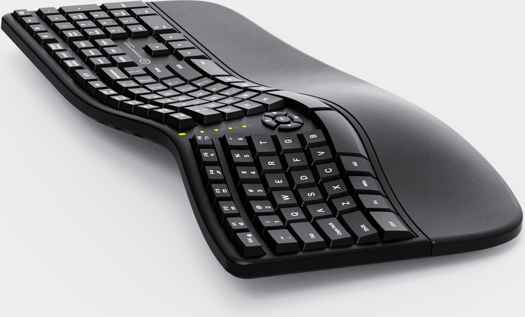 Тастатура Powerton ERGO LANA, ергономска, со USB кабел, CZ SK, црна