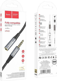 Kabllo zgjatëse audio Hoco, 3.5 mm AUX, 2m, e zezë