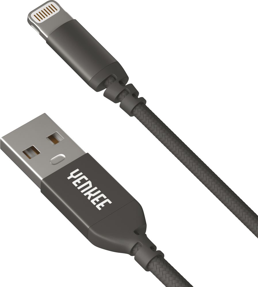 Kabllo USB Yenkee USB A në Lightning, 2m, e zezë