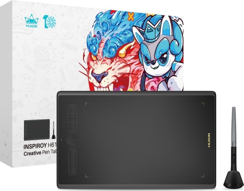 Tablet grafik Huion H610X, 10", 8192 nivele presioni, i zi