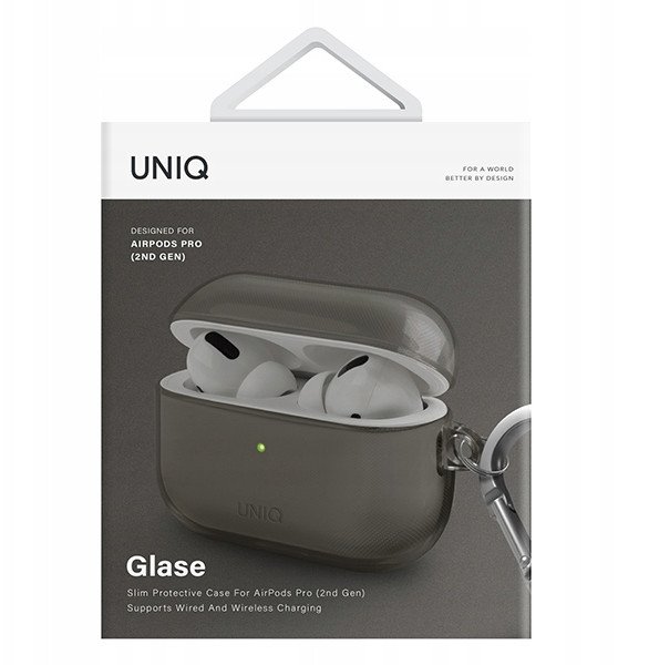 Çantë mbrojtëse për kufje Uniq Glass Case, transparente, kafe