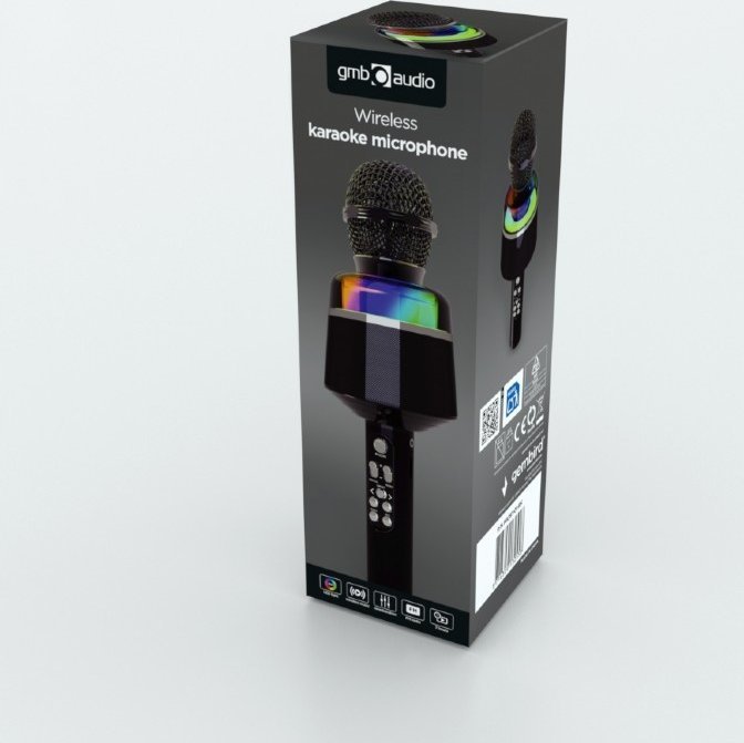 Mikrofon me Bluetooth Gembird MICBT-01-BK, pa tela, i zi