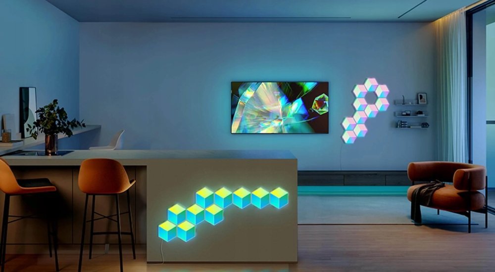 Panele LED inteligjente Govee Glide Hexa Pro, 10 copë, RGBIC, shumëngjyrëshe