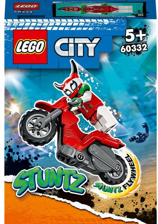 Set lodër LEGO® City 60332 Scorpion stunt bike, 15 pjesë