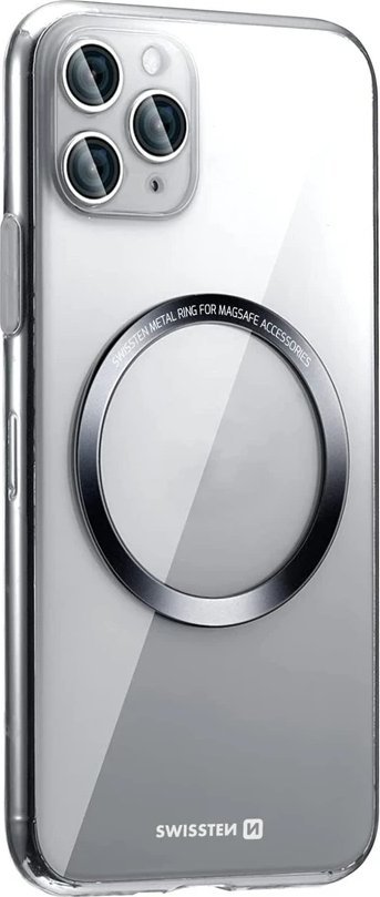 Unaza magnetike Swissten Metal Pads, set 2 copë, për MagSafe, argjend