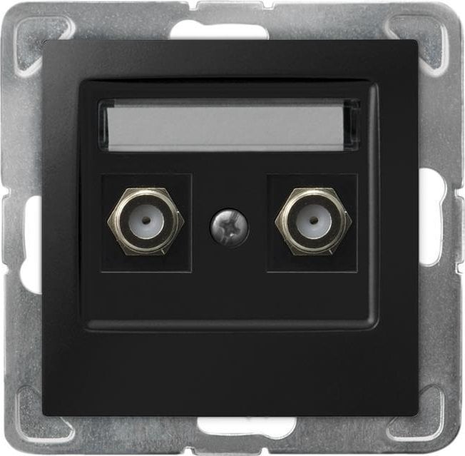 Prizë antene dyshe Ospel IMPRESJA GPA-2YF/m/33, F-type, e zezë metalike