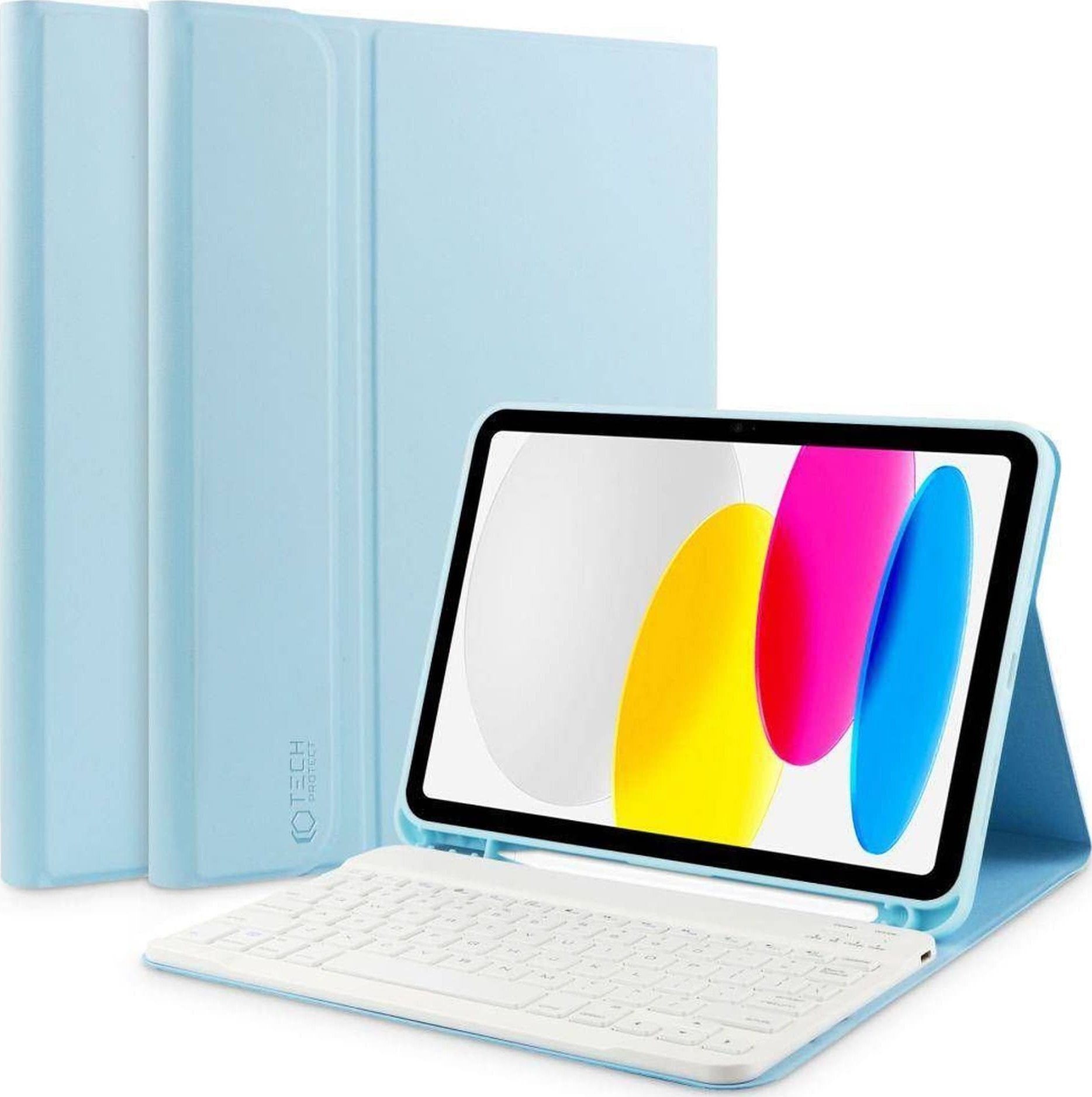 Mbulesë tablet Tech-Protect SC Pen, për iPad 10.9" 2022, me tastierë Bluetooth, blu e hapur