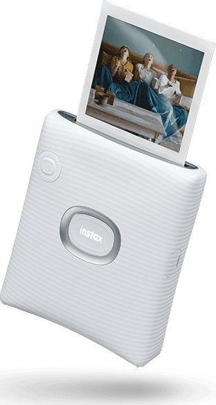 Printer fotografik portativ Fujifilm Instax Square Link, Bluetooth, format katror Instax, i bardhë