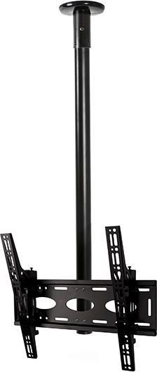 Тавански држач за телевизор Би-Тек БТ8424-100/B, 37\"-65\", 50 kg, црн метален