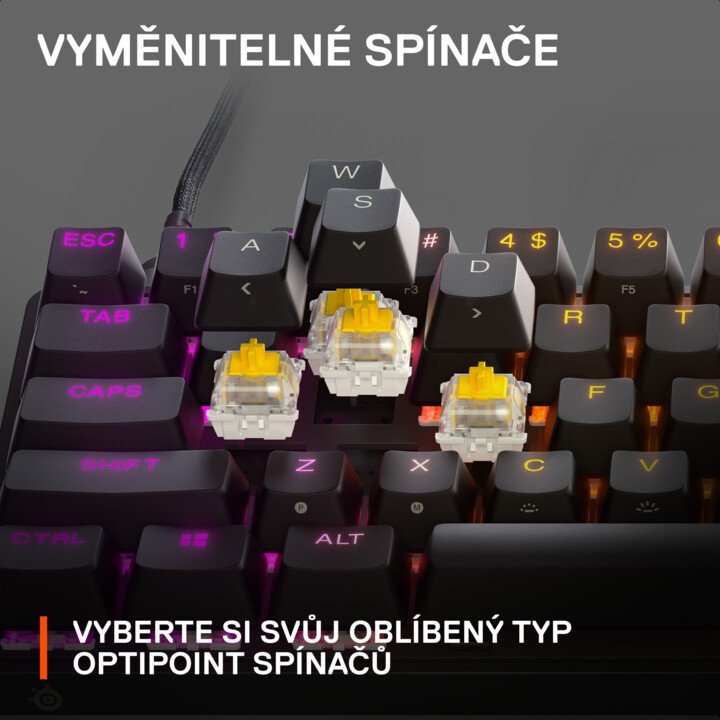 Tastierë SteelSeries Apex 9 Mini, OptiPoint, US, e zezë