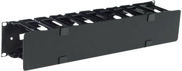 Menaxher horizontal kabllosh APC, 2U, me kapak, i zi