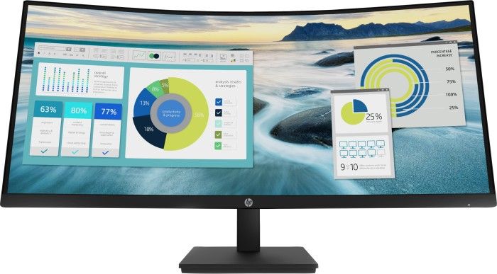 Monitor HP P34hc G4, 100 Hz, DisplayPort x1, HDMI x1, USB-C x1, 34", 3440 x 1440, i zi