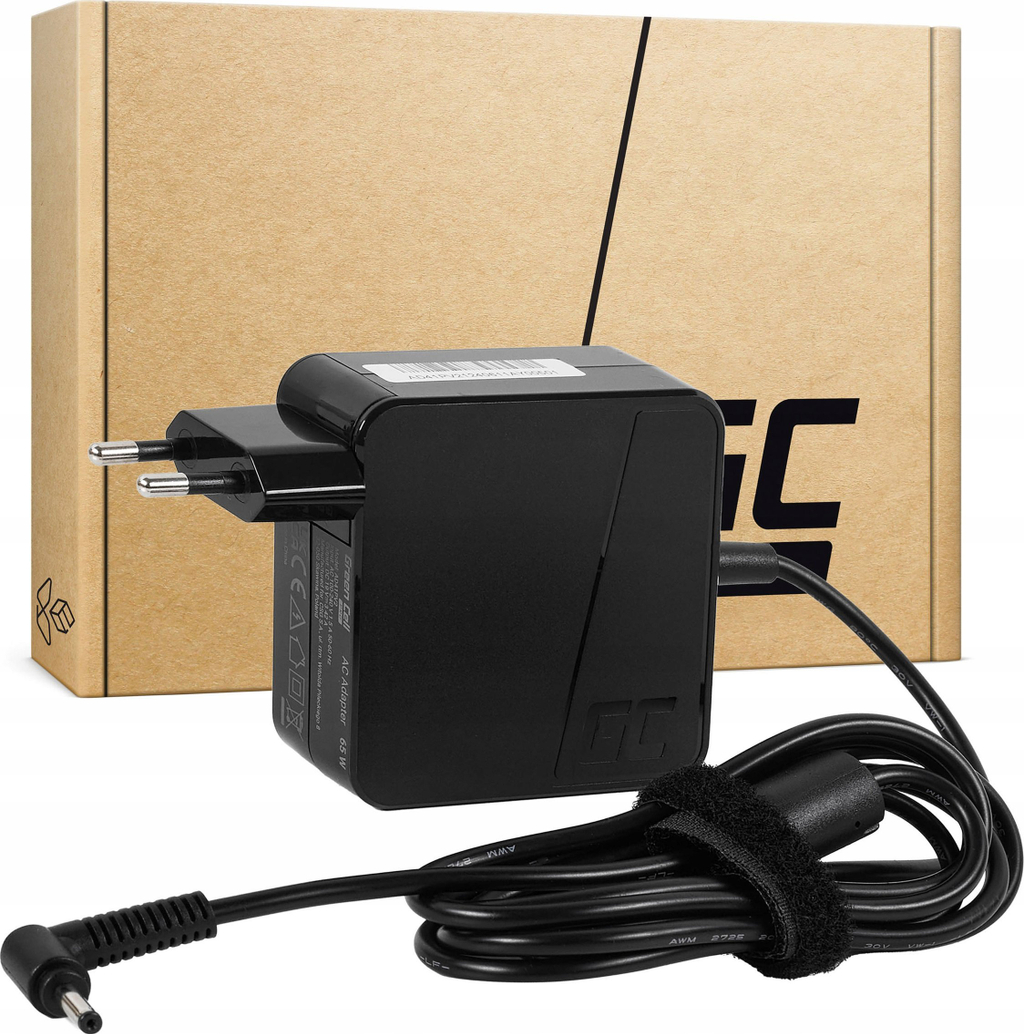 Karikues laptopi Green Cell AD41PV2, 65W, për brendshme, i zi