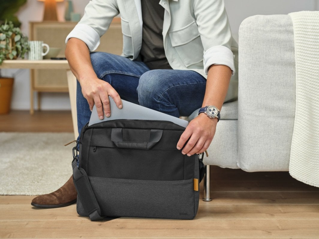 Çantë për laptop Trust Lisbon, 16", material i ricikluar, e zezë