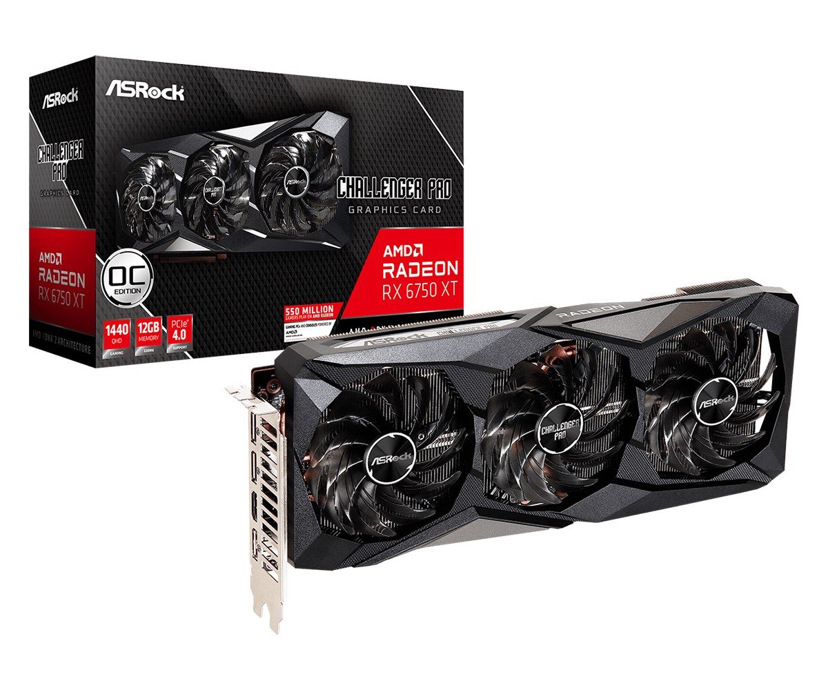 Kartë grafike ASRock Challenger AMD Radeon RX 6750 XT, 12 GB GDDR6
