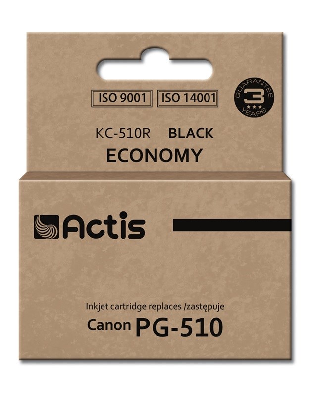 Ngjyrë për printer Actis KC-510R (zëvendësim për Canon PG-510), 12 ml, e zezë
