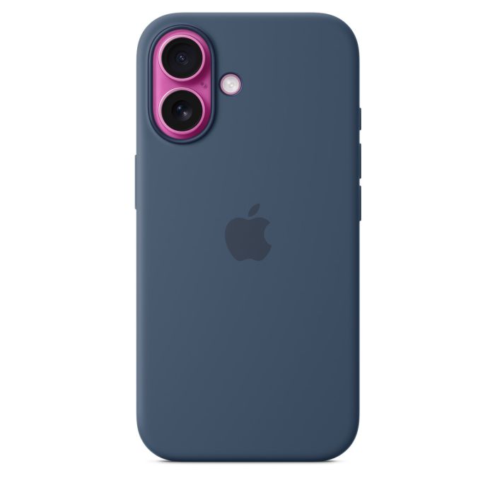 Apple iPhone 16 Silicone Case with MagSafe, Denim