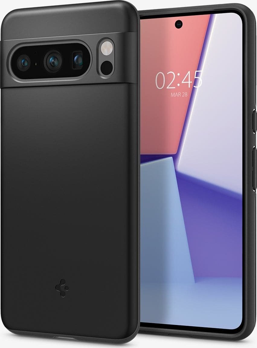 Mbështjellës telefoni Spigen Thin Fit, për Google Pixel 8 Pro, i zi