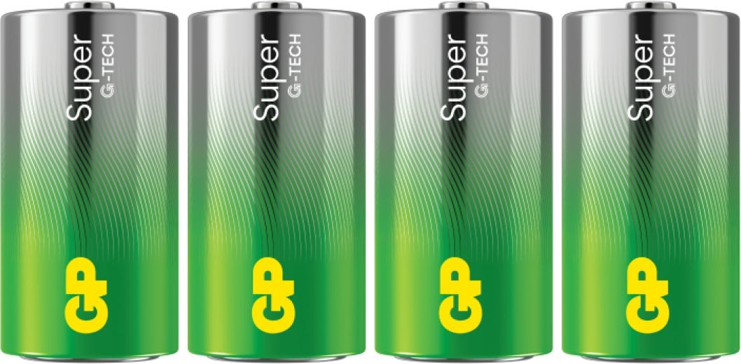 Bateri alkaline GP Super LR14, madhësia C, 1.5V, 4 copë