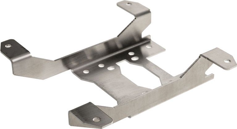 Mbajtëse pompe uji Aqua Computer 120mm D5, çelik inox, e argjendtë